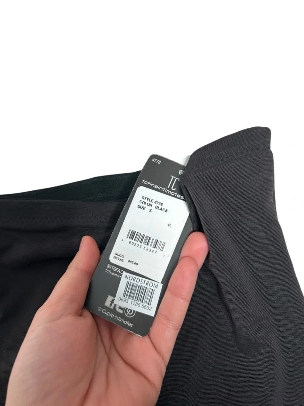 TC Fine Intimates Nordstrom High-Waist Extra Firm Shaping Thong in Black Small